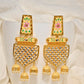 Beige Traditional Gold-Polished Meenakari Jhumka Jhumki Earrings Indian Jewellery For Women Girls By House of Ree - Swadesiicart