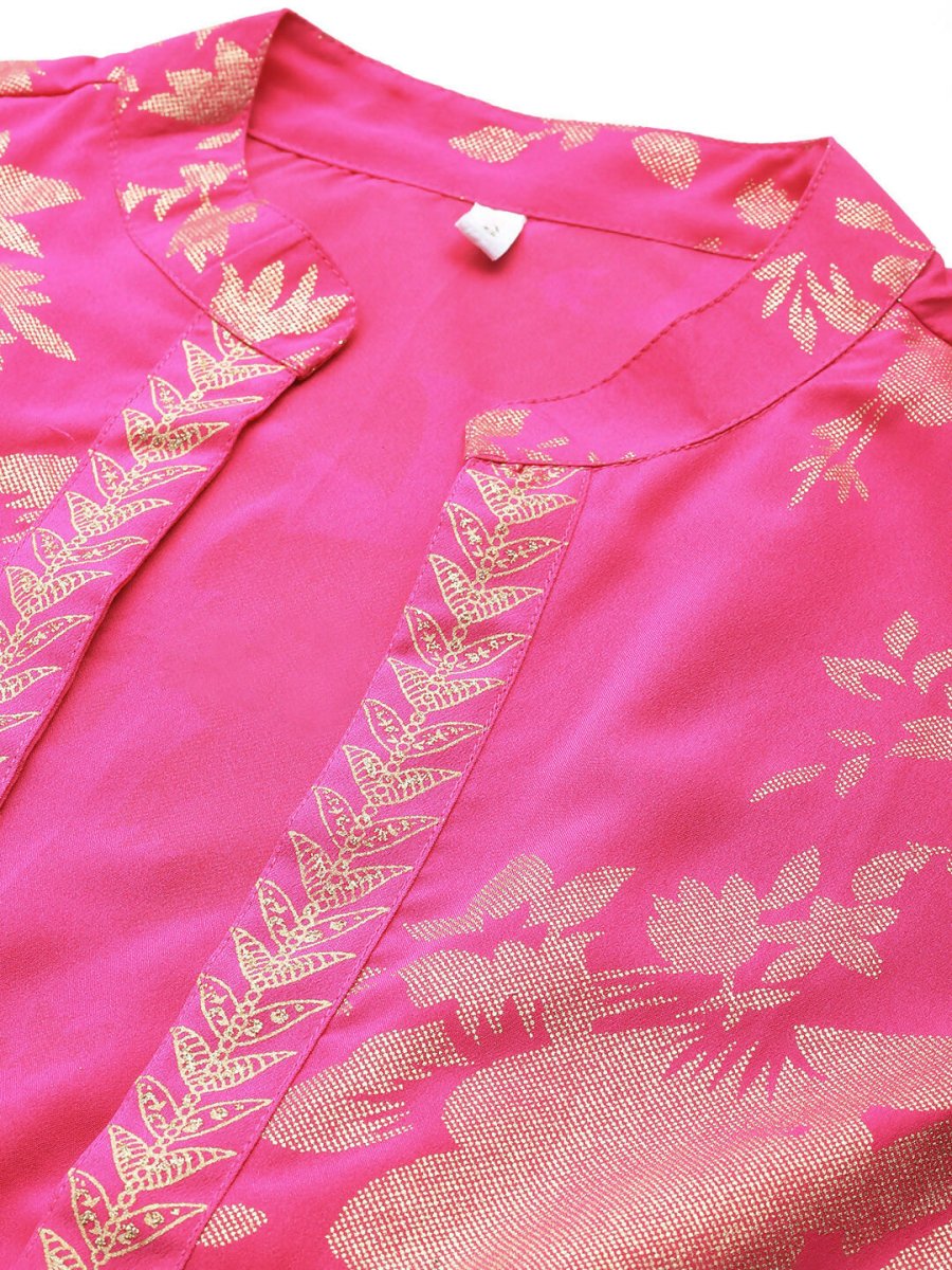 Ahalyaa Women's Traditional Wear Co-ods - Pink - Swadesiicart