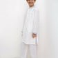 Lil Drama Shor-Gul White Kurta Pyjama Set For Boys | Swadesiicart
