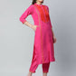 Ahalyaa Womens Pink Crepe Printed Kurtas | Swadesiicart