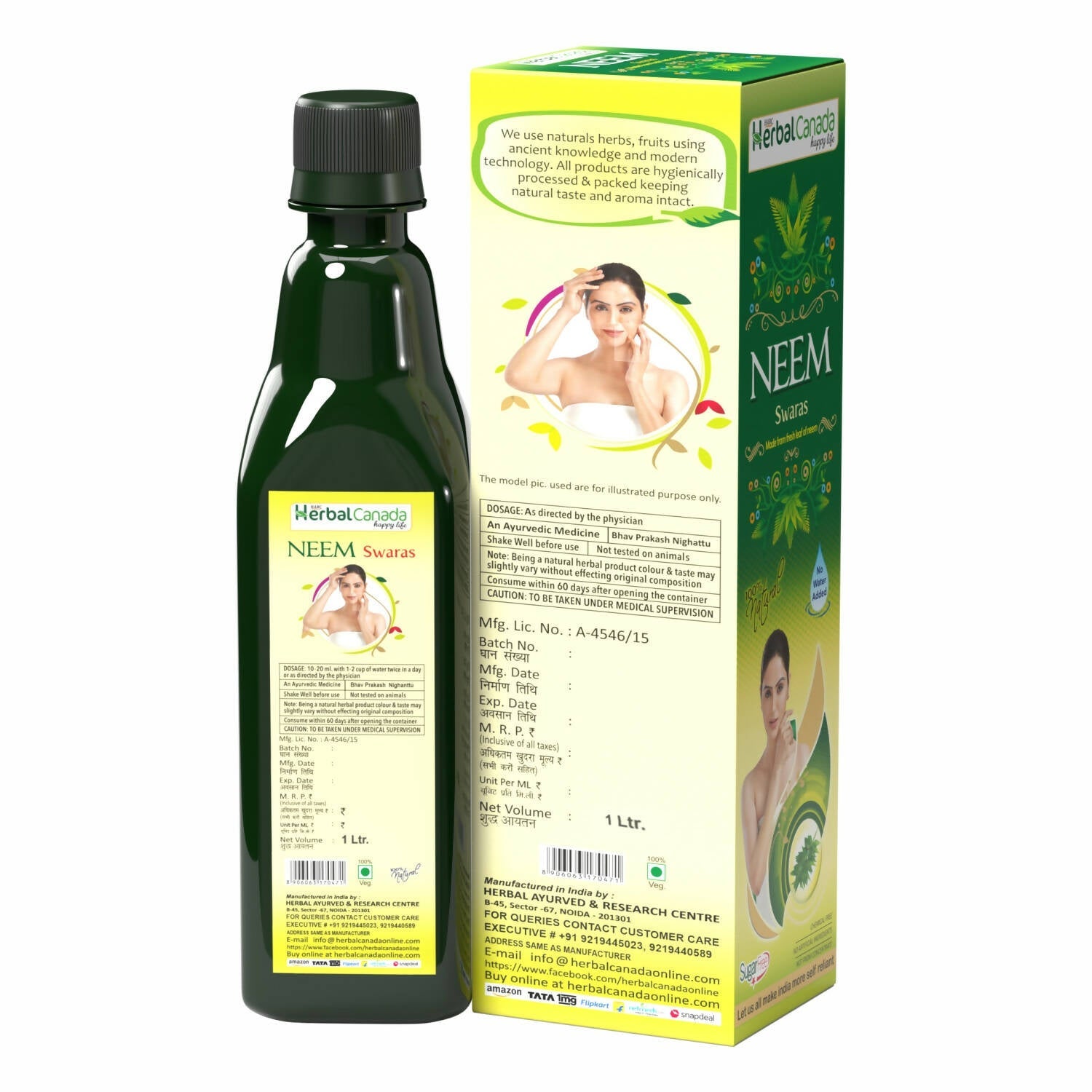 Herbal Canada Neem Ras - Swadesiicart