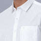 Ramraj Cotton Mens Half Sleeve Formal Poly Cotton White Shirt | Swadesiicart