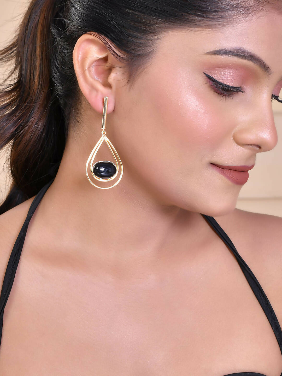 VOJ Women Gold Color stainless steel Earrings - Swadesiicart