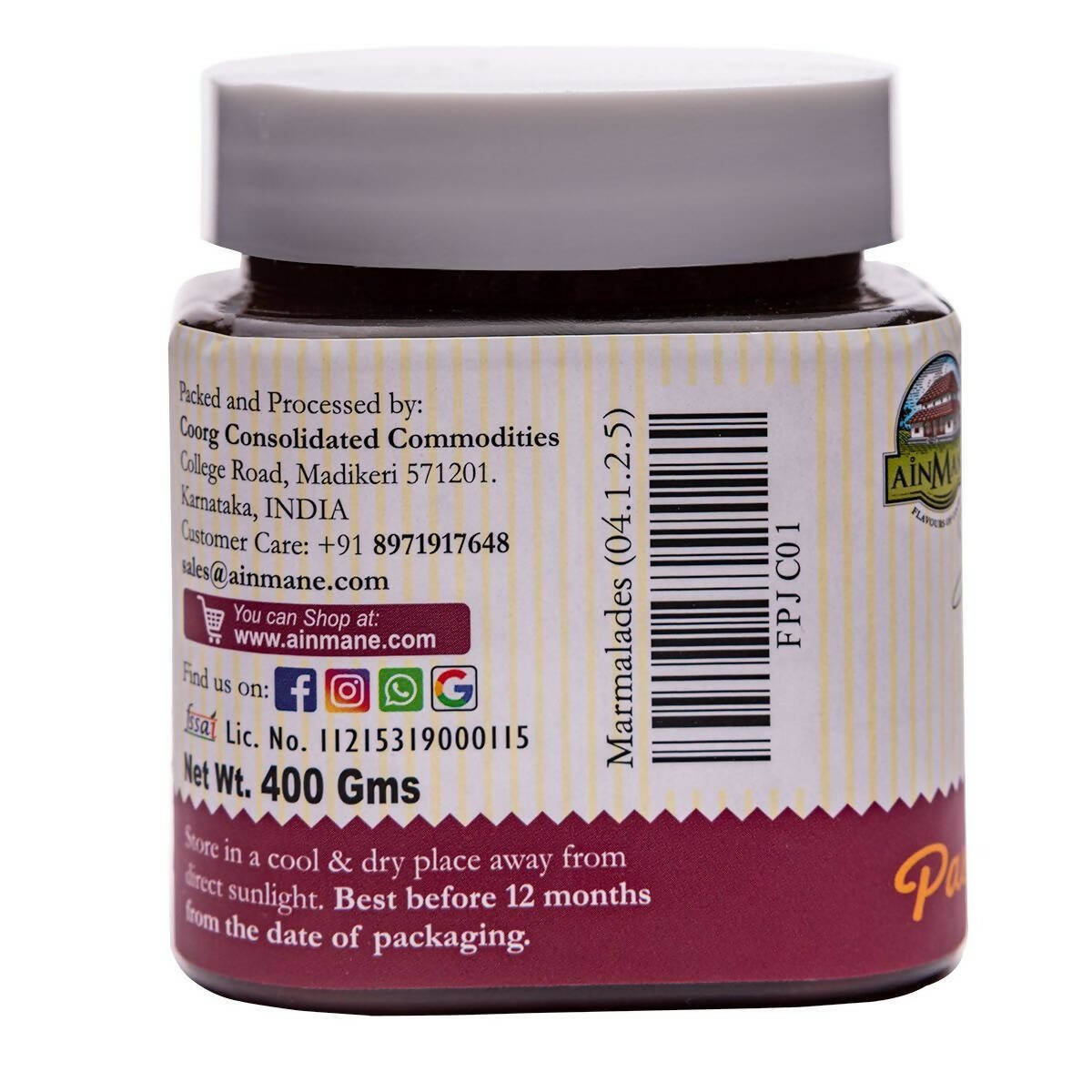Ainmane Passion Fruit Jam - Swadesiicart