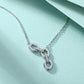 Cauer Elegant 14K White Gold Plated Moissanite Pendant Necklace | Swadesiicart