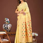 Shree Shyam Fashion Neerja Yellow Linen Cotton Saree