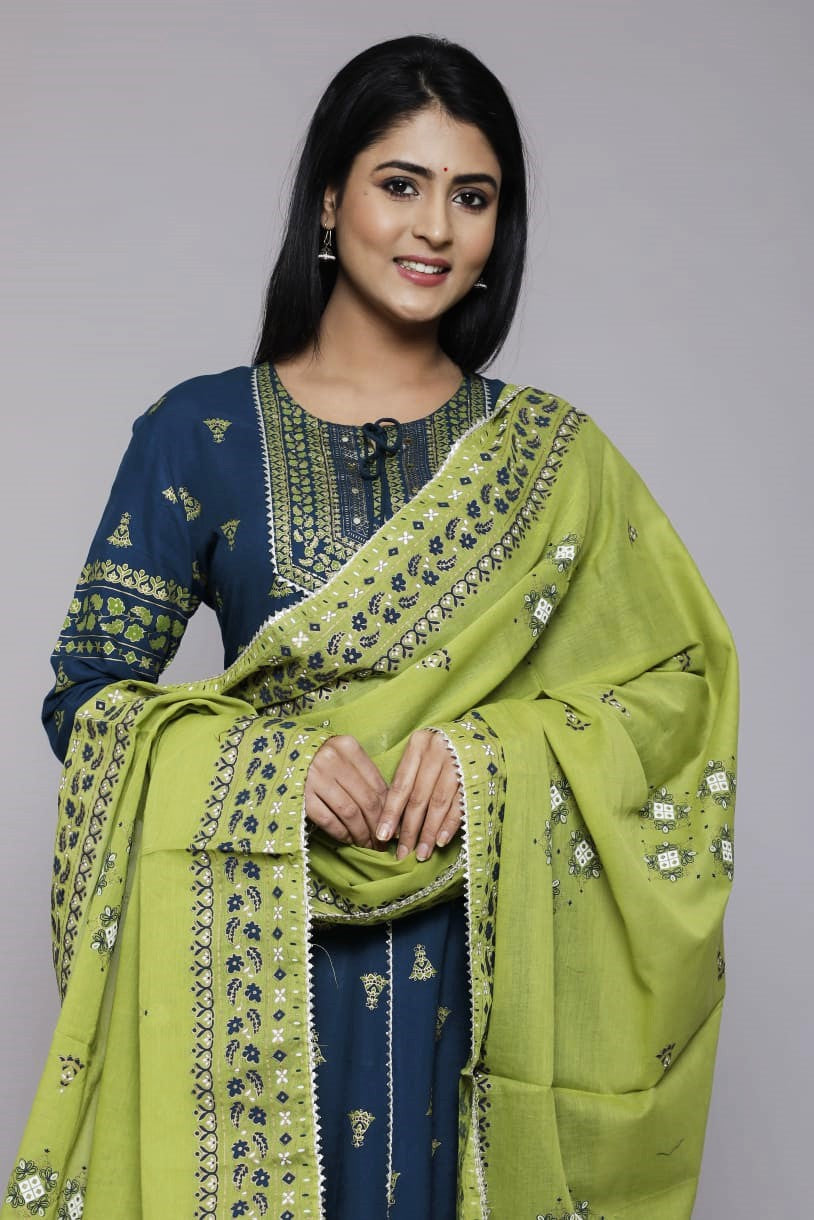 Indian Clothing Women's Ethnic Kurta With Pant and Dupatta - NOZ2TOZ - Swadesiicart