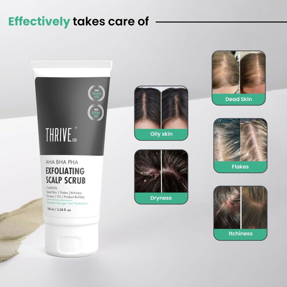 ThriveCo AHA BHA PHA Exfoliating Scalp Scrub | Swadesiicart
