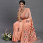 Shree Shyam Fashion Linen Cotton Peach Saree