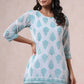 Juniper Women Bluemulti Georgette Printed Straight Tunic | Swadesiicart