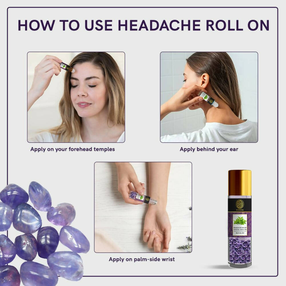 Buddha Natural Crystal Roll-On For Headache Relief - Swadesiicart