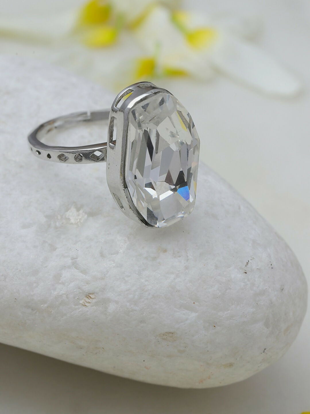 Crystal Ring- Ruby Raang | Swadesiicart
