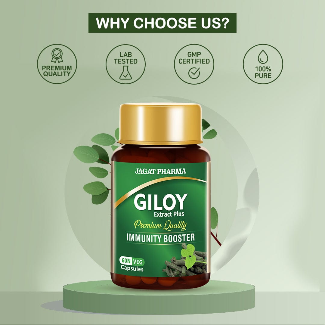 Jagat Pharma Giloy Extract Plus Capsule | Immunity Booster | Swadesiicart