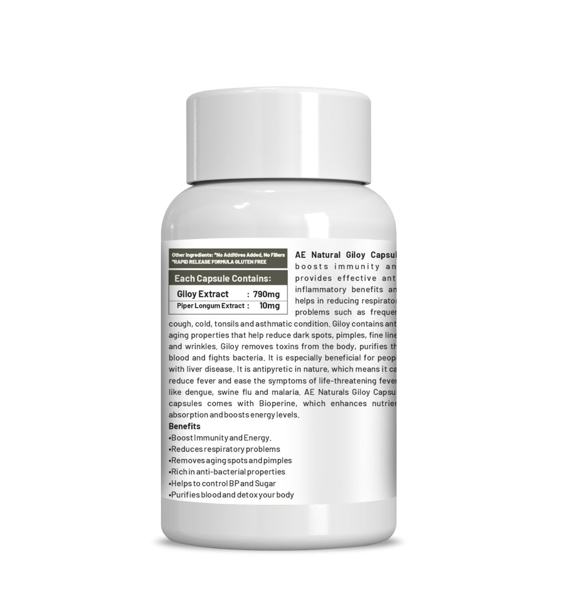 Ae Naturals Giloy Extract Capsules - Swadesiicart