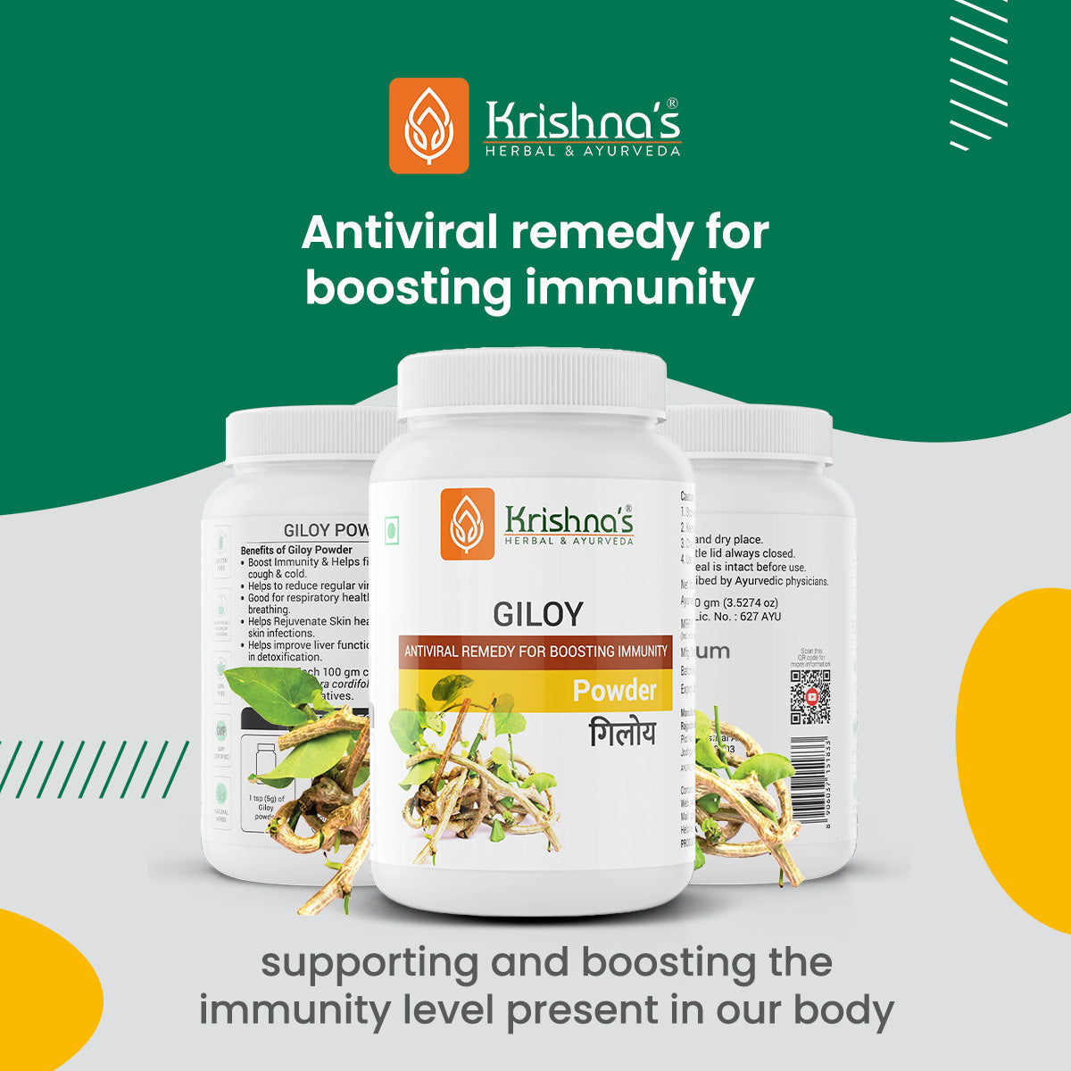 Krishna'S Herbal & Ayurveda Giloy Powder | Swadesiicart