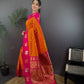 Joban Fashion Pink Butti Banarasi Silk Sarees | Swadesiicart