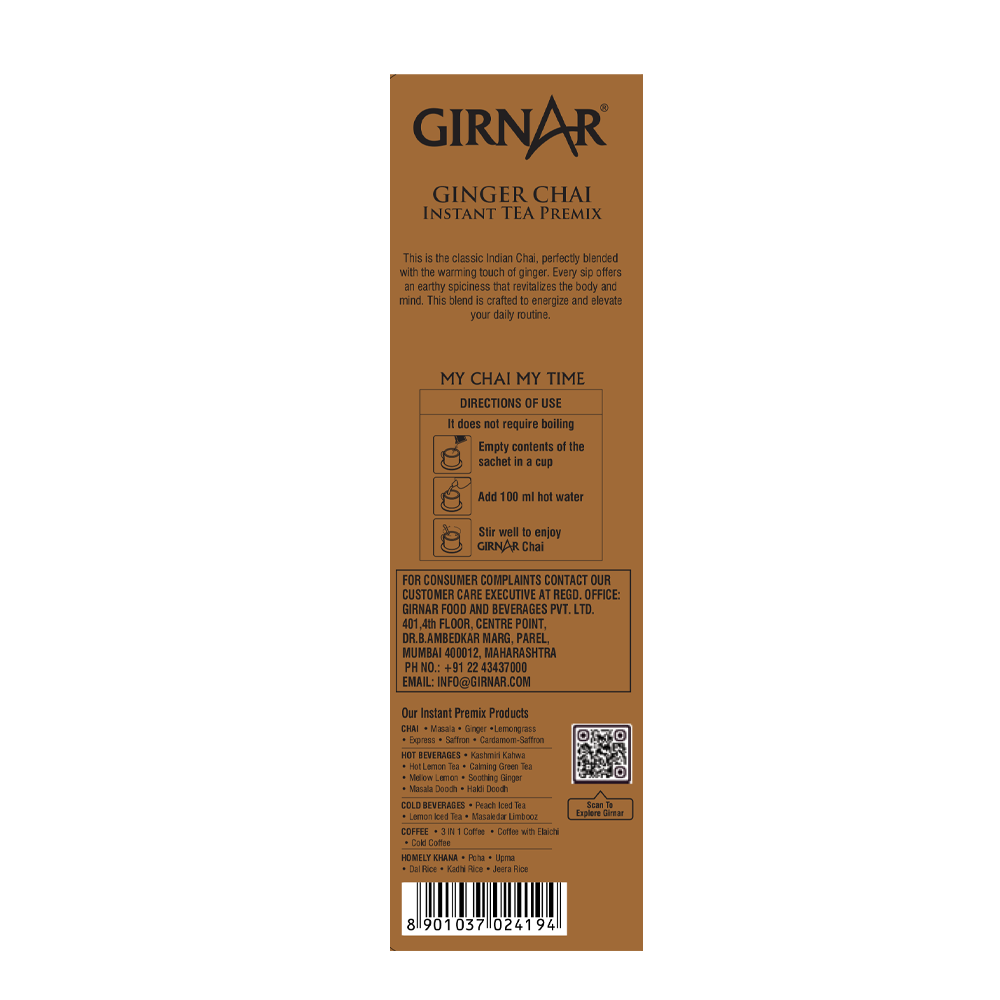 Girnar Instant Tea Premix With Ginger | Swadesiicart