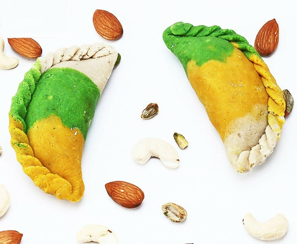 Ghasitaram Sugarfree Kaju Tirangi Gujiya | Swadesiicart