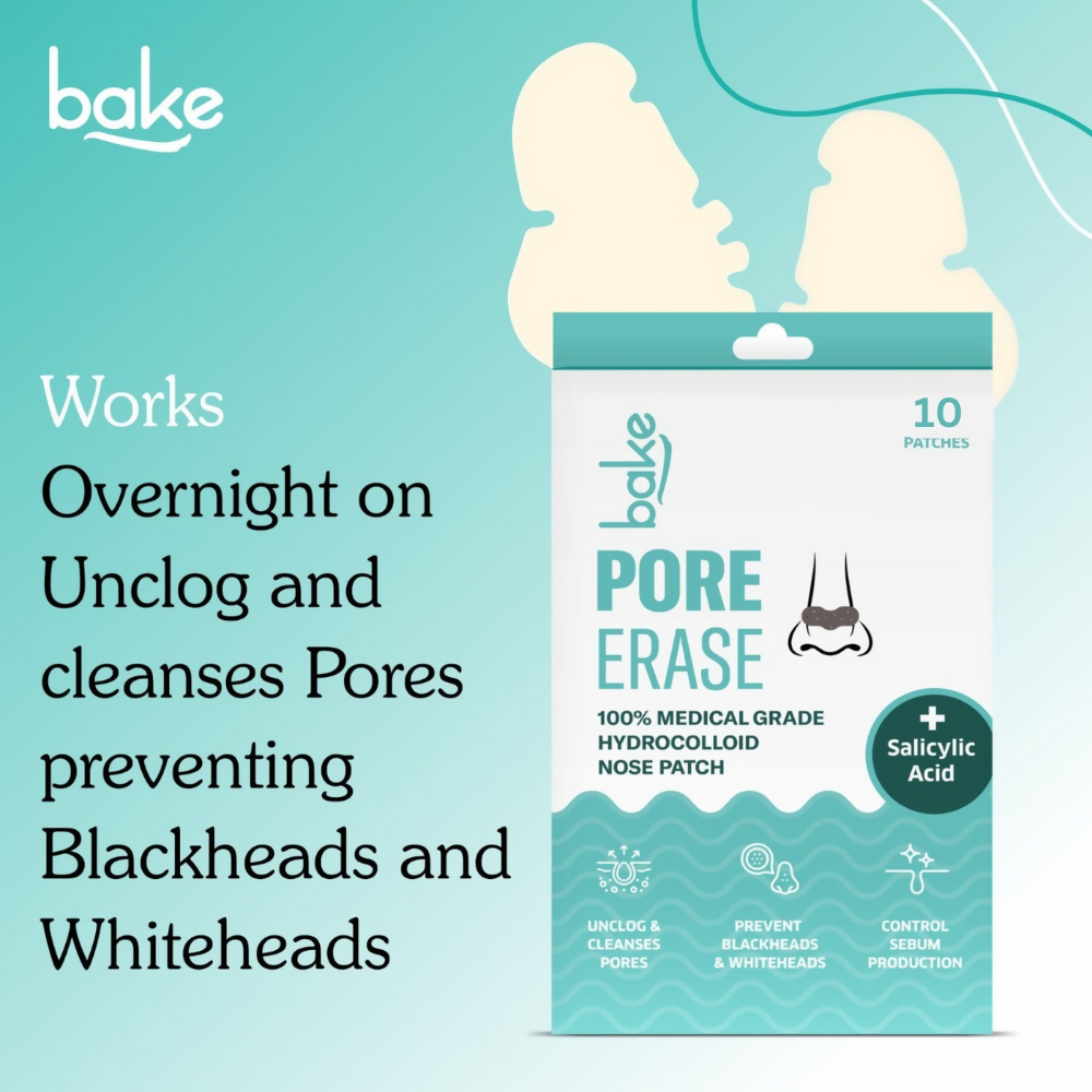 Bake 2% Salicylic Acid Pore Erase Nose Strips | Swadesiicart