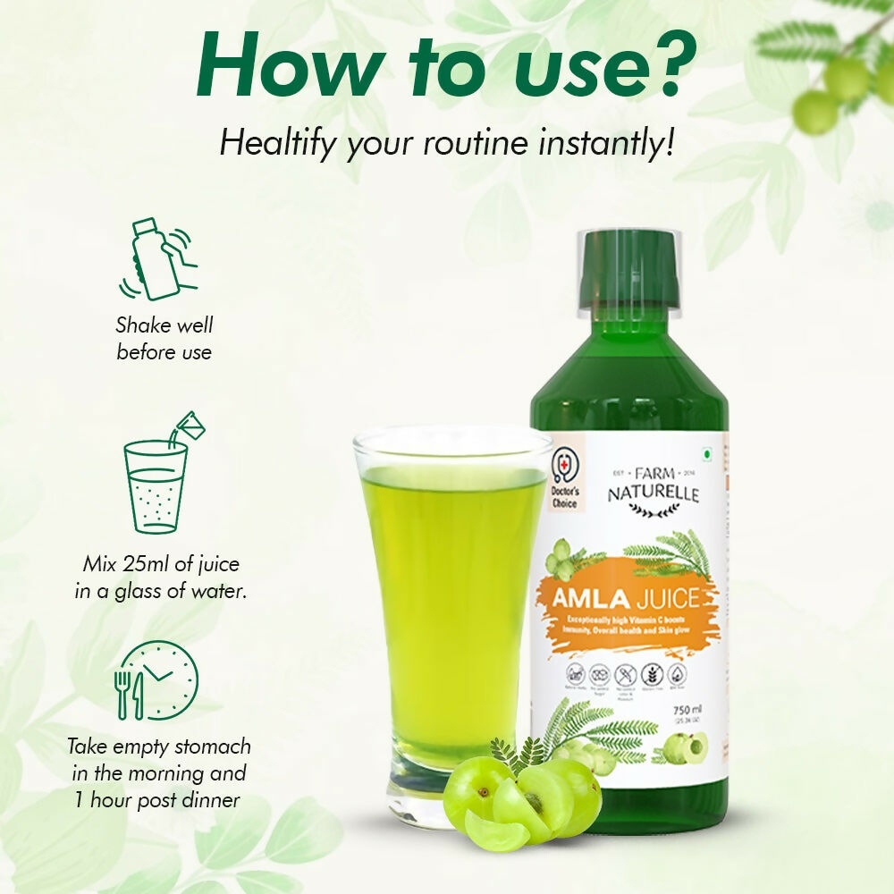 Farm Naturelle Amla Juice - Pure & Herbal for Better Health | Swadesiicart