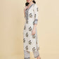 Designer Stylish white Cotton Stitched Suit With Dupatta - Tanisha | Swadesiicart