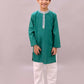 Lil Drama Shor-Gul Green Kurta Pyjama Set For Boys | Swadesiicart
