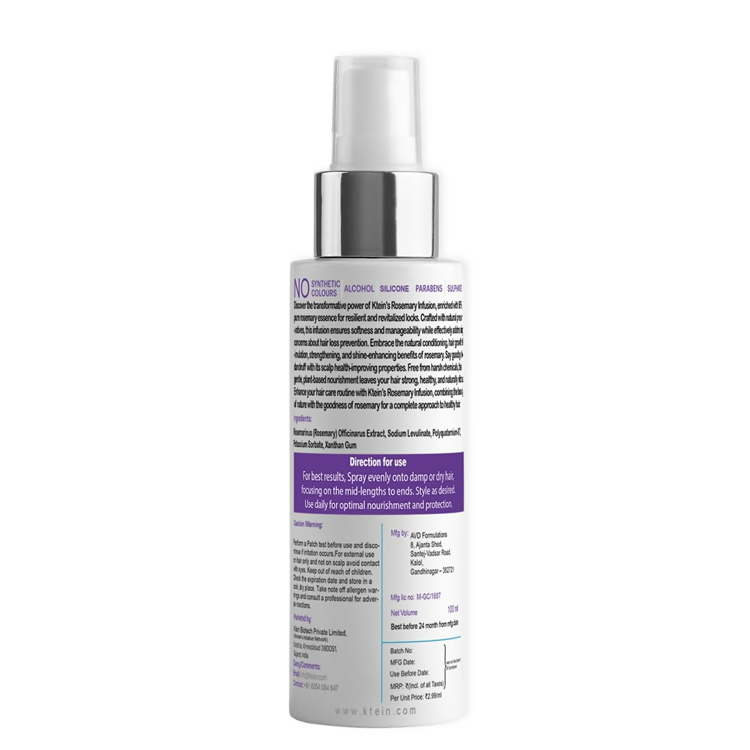 Ktein 100% Plant Based Rosemary Hair Spray - Swadesiicart
