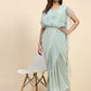 Light Blue Lycra Solid Ready to Wear Saree with stitched Blouse - Nita | Swadesiicart