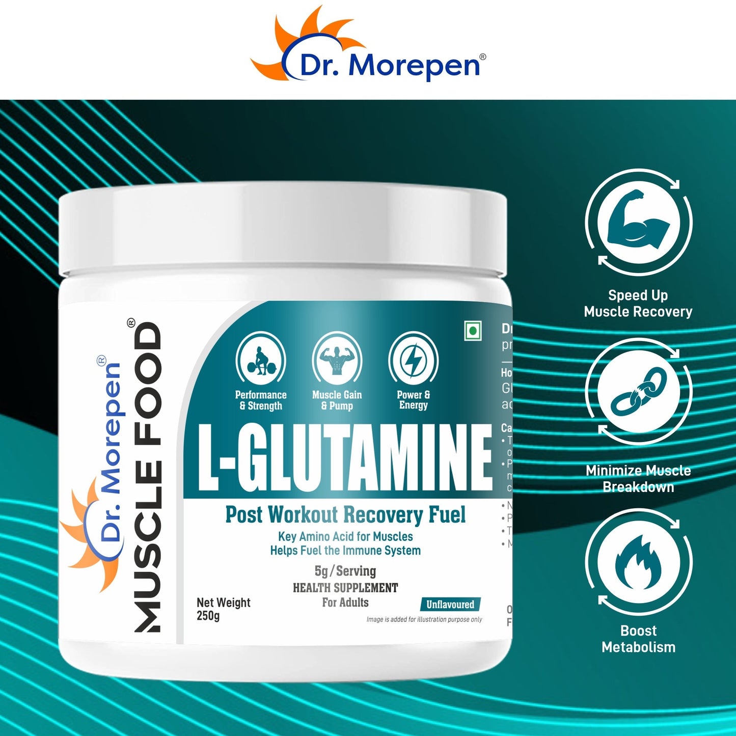 Dr Morpen Dr.Morepen L-Glutamine | Swadesiicart