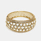 Ruby Raang 22k Gold Polished Kundan Bracelet | Swadesiicart