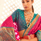 Pink Soft Banarasi Paithani Copper Zari Weaving Saree With Unstitched Blouse Piece - Jodha | Swadesiicart