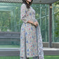 BulBul Fashionista Grey Floral Cotton Kurta Set with Dupatta - Swadesiicart
