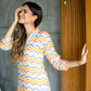 Aayaa Pure Muslin printed Kurti & Pant - Multi Color