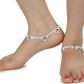 AanyaCentric Gold-Polished Mangalsutra Pendant Earring Set & Silver Plated Anklet