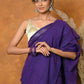 Very Much Indian Pure Mul Cotton Handloom Saree - Purple | Swadesiicart