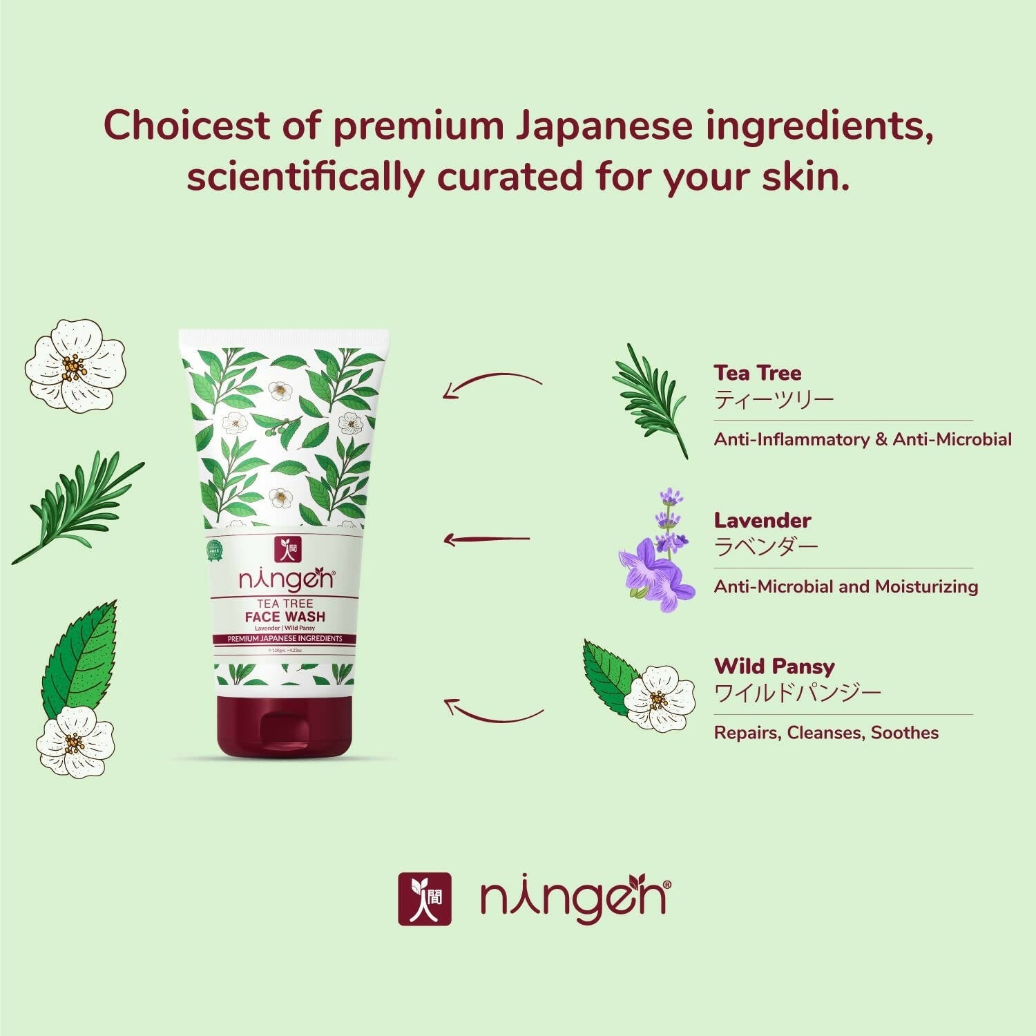 Ningen Tea Tree Face Wash - Swadesiicart