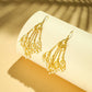 Nuyug 18k String of Pearls Gold Anti Tarnish Earrings | Swadesiicart