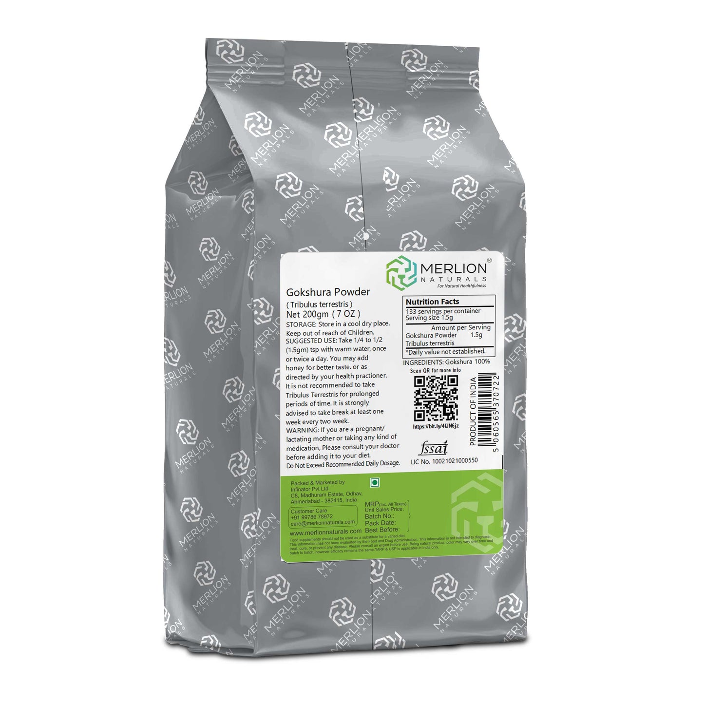 Merlion Naturals Gokshura Powder - Swadesiicart