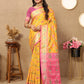 Lorenvalley Fashion Gold Patola Silk Woven Design with Zari Meenakari Weaving motifs Pallu Saree - Swadesiicart