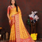 Lorenvalley Fashion Gold Organza Silk Woven Design with Rich Meenakari Weaving Pallu Saree - Swadesiicart