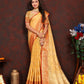 Lorenvalley Fashion Gold Soft Katan Silk Woven Design Zari Weaving Pallu Saree - Swadesiicart