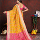 Lorenvalley Fashion Gold Patola Silk Woven Design with Zari Meenakari Weaving motifs Pallu Saree - Swadesiicart