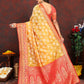 Lorenvalley Fashion Gold Organza Silk Woven Design with Rich Meenakari Weaving Pallu Saree - Swadesiicart