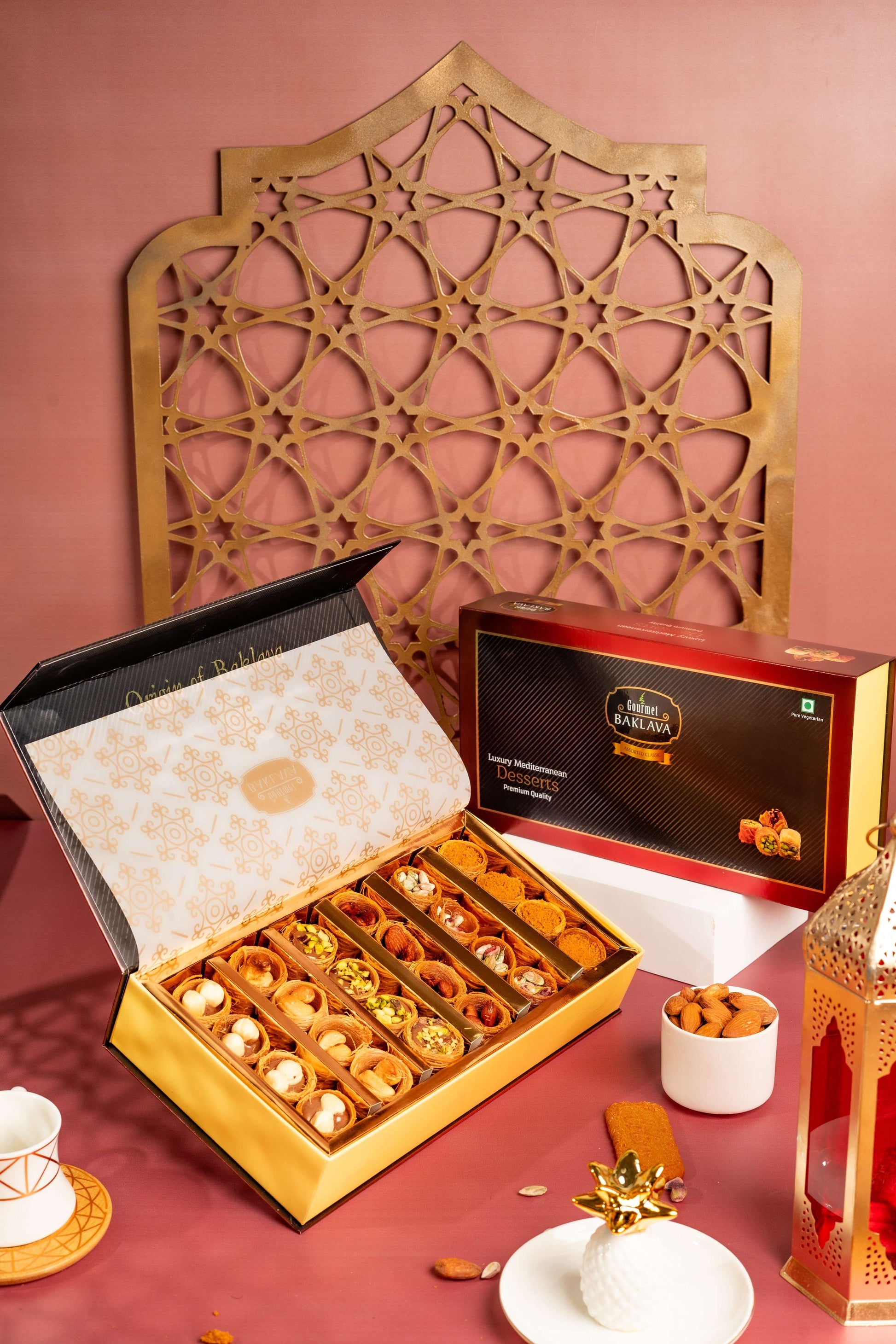 Gourmet Baklava Crescent Gift Box Of Assorted Nest Baklava | Swadesiicart