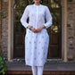 Juniper Women's White Cambric Printed Straight Kurta | Swadesiicart