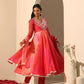 Pomcha Jaipur Pink Gul Bahaar Anarkali Set | Swadesiicart