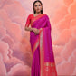 Vishnu Weaves Women's Wine Soft Silk Zari Woven Saree with Blouse - Swadesiicart