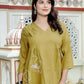 Miravan Women's Mehandi Solid Co-Ord Set - Swadesiicart