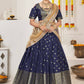 DEIANA'S Beautiful Jackquard Weaving Lehengha Choli - Blue | Swadesiicart