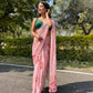 Vamsee Pink Chiffon Designer Saree - Swadesiicart
